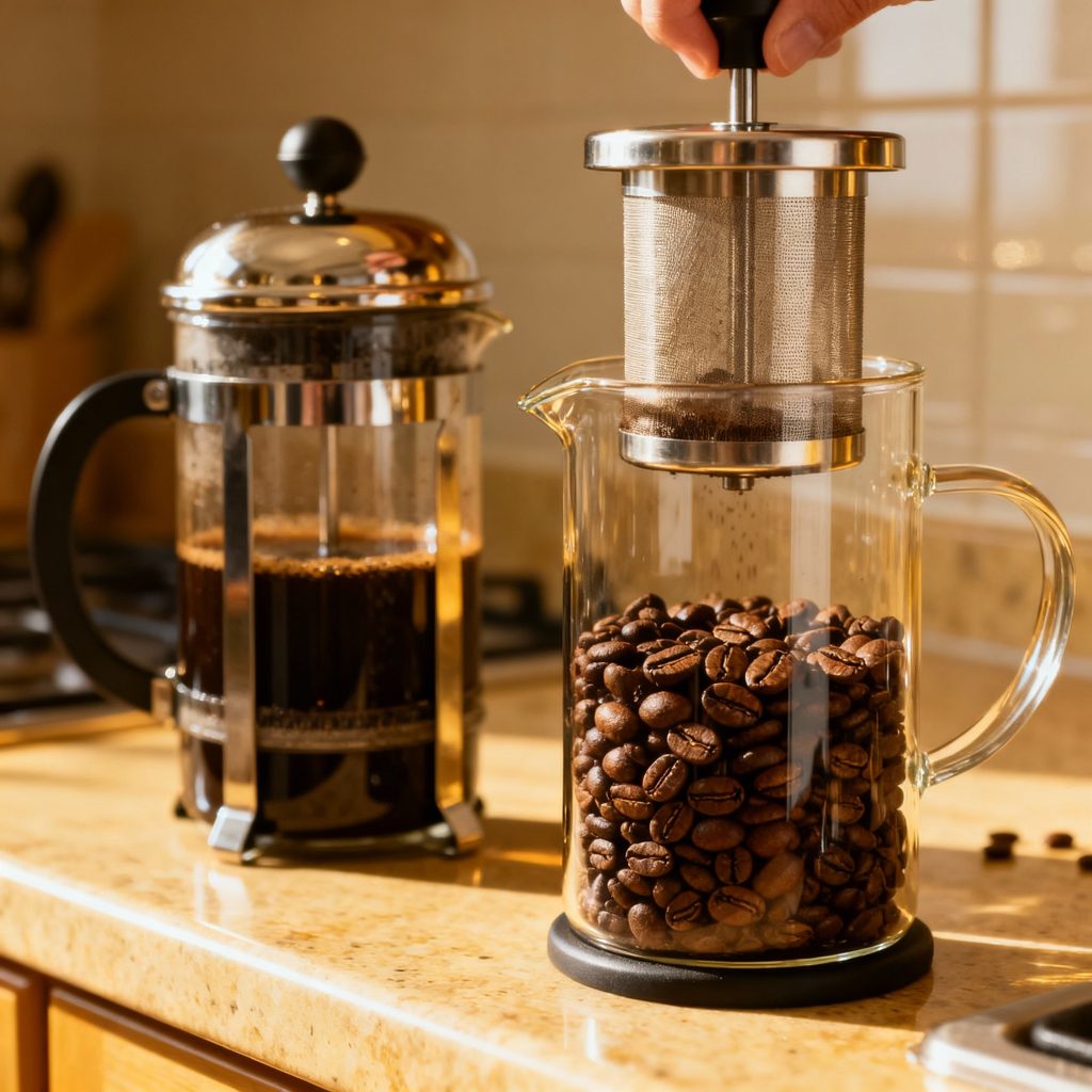 French Press ile Filtre Kahve Yapımı