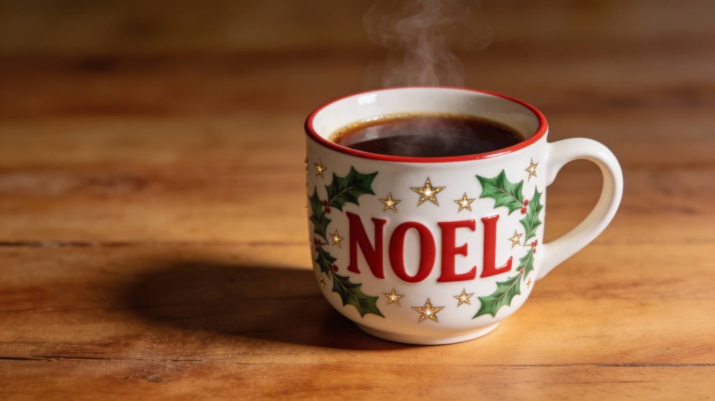 NOEL Yazılı Kahve Kupası Tasarımı
