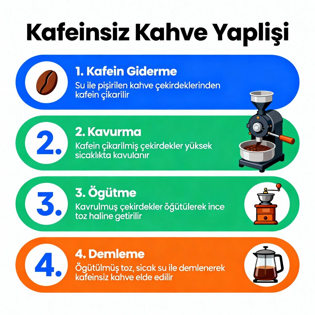 kafeinsiz kahve yapilisi Kafeinsiz (Decaf) Kahve Nasıl Yapılır?