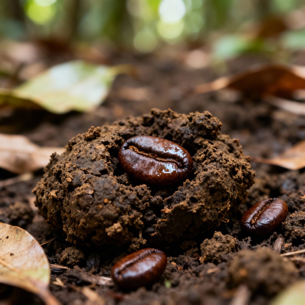 Hayvan diskisindan kahve Hayvan dışkısından kahve