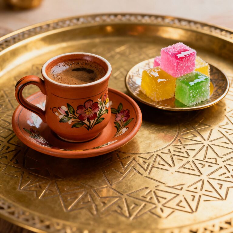 Turk Kahvesi ve Lokum Uyumu Türk Kahvesi ve Lokum Uyumu