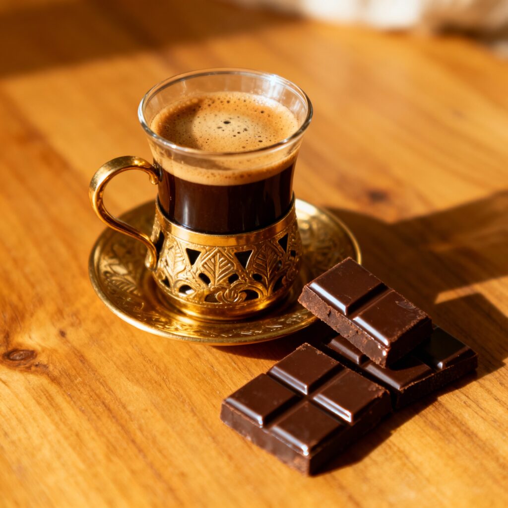 bitter cikolatali turk kahvesi Çikolatalı Türk Kahvesi Tarifi - Bitter Çikolata ile Türk Kahvesi
